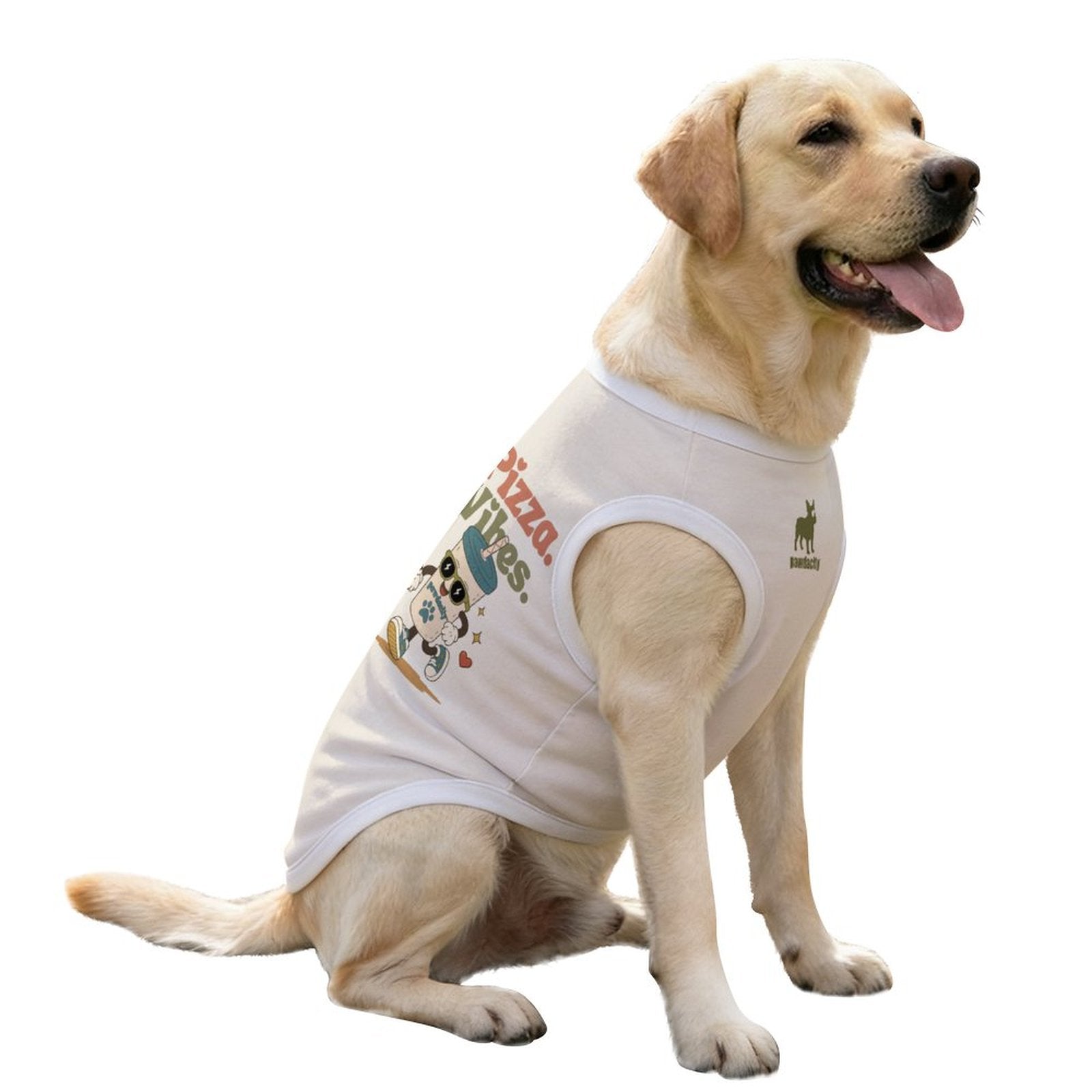 Good Pizza. Good Vibes Plus Size dog tank