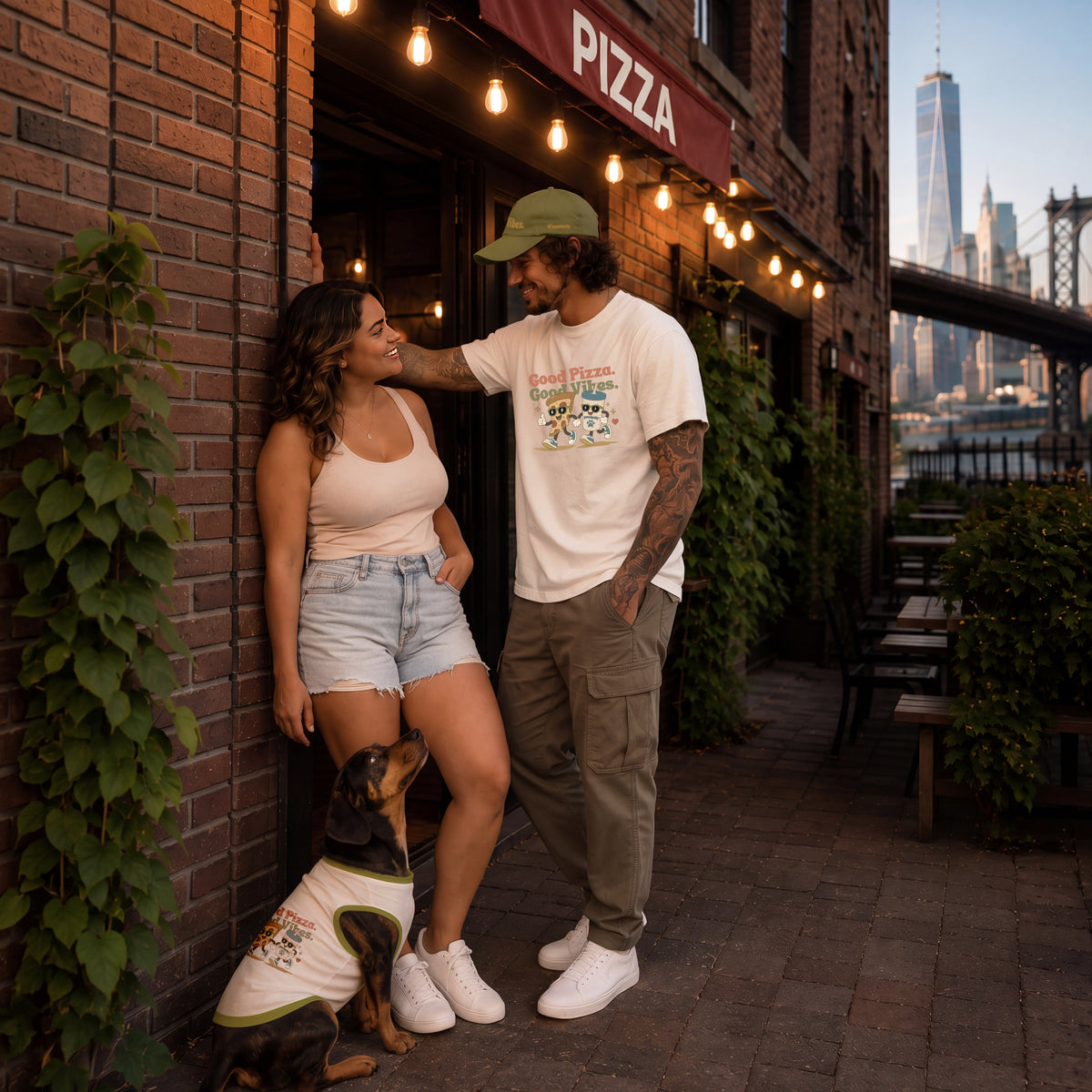Good Pizza. Good Vibes. Unisex Tee