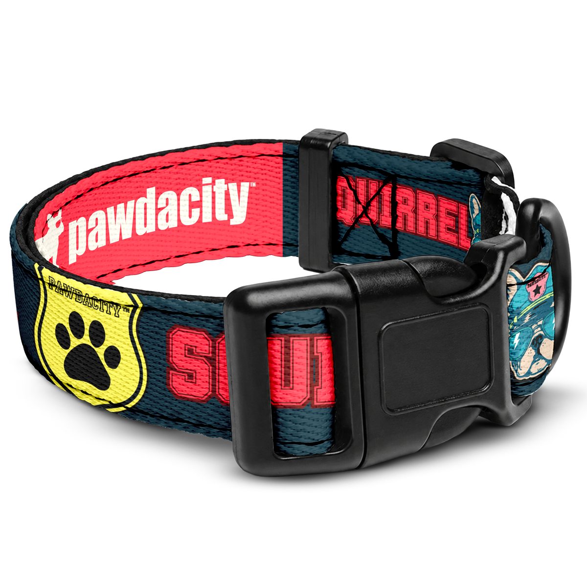 Neighborhood Watch Squirrel Patrol Dog Collar