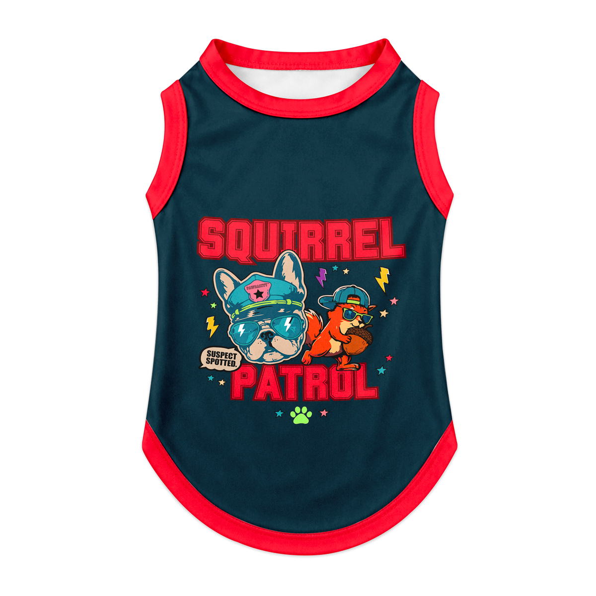 Neighborhood Watch Squirrel Patrol Dog Tank