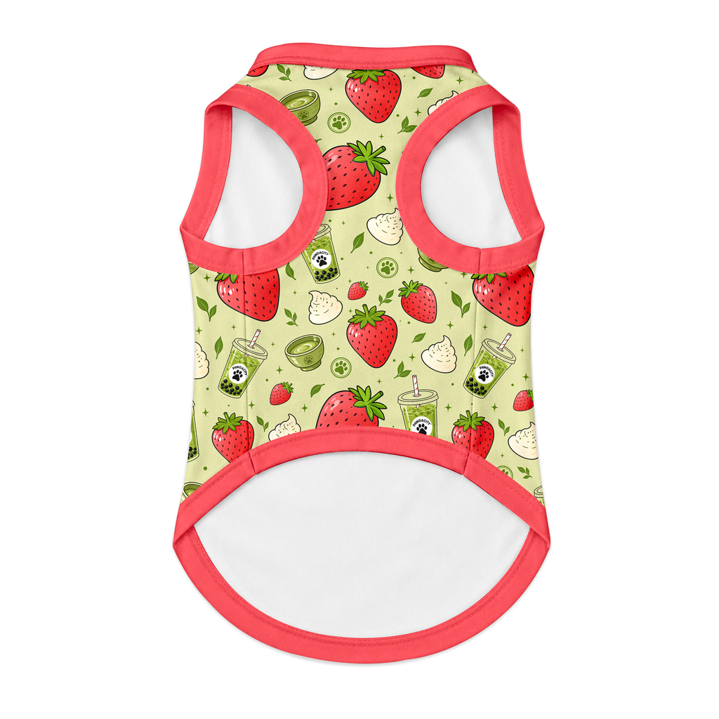 Strawberry Matcha Dog Tank | Plus Size