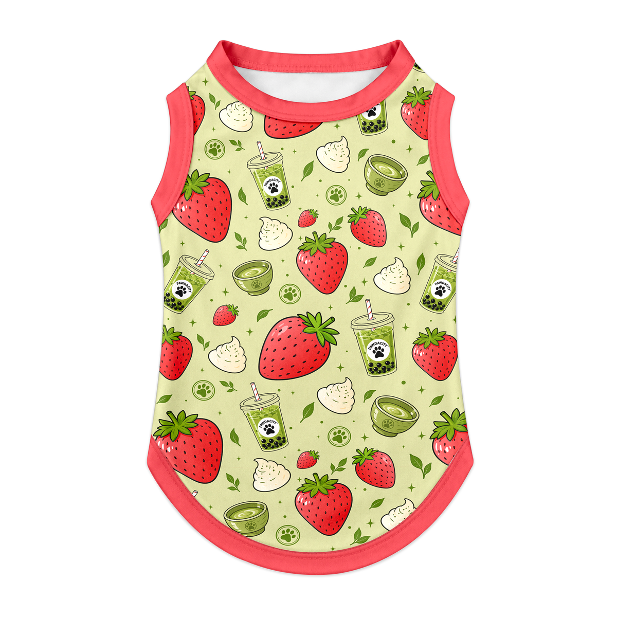 Strawberry Matcha Dog Tank | Plus Size