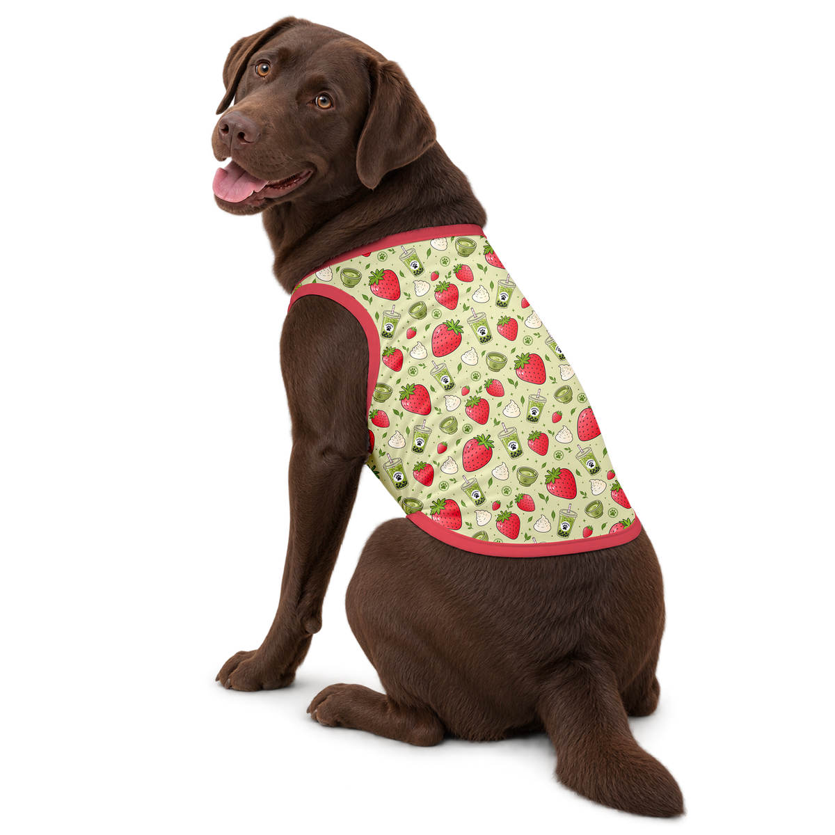 Strawberry Matcha Dog Tank | Plus Size